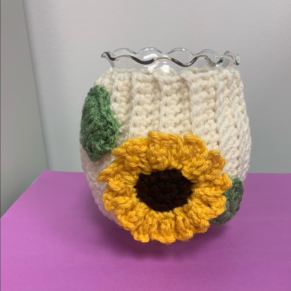 Sunflower Jar Cozy Cover